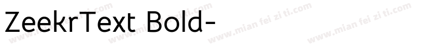 ZeekrText Bold字体转换